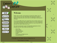 Tablet Screenshot of debbysdaycare.net